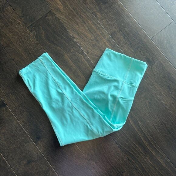 𝅺NWOT Zyia Active Turquoise Zipper pocket light n tight, Size !2, Compression - Picture 4 of 9
